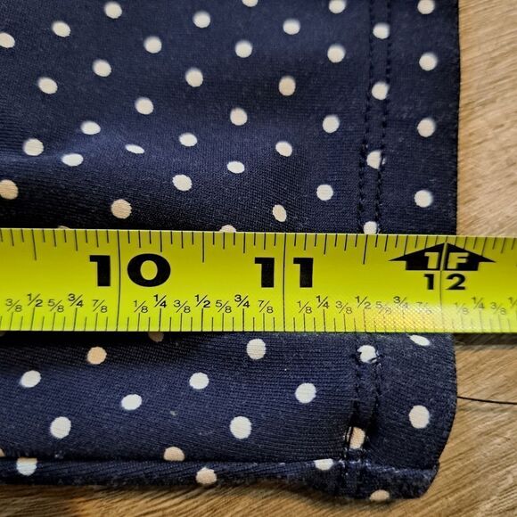 Talbots Polka Dot Print Faux Wrap Stretch Fabric Navy/White Size 22WP NWT - Picture 13 of 14